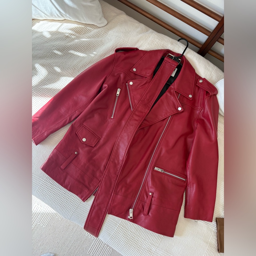 Red Leather Jacket - Picture 2 of 8